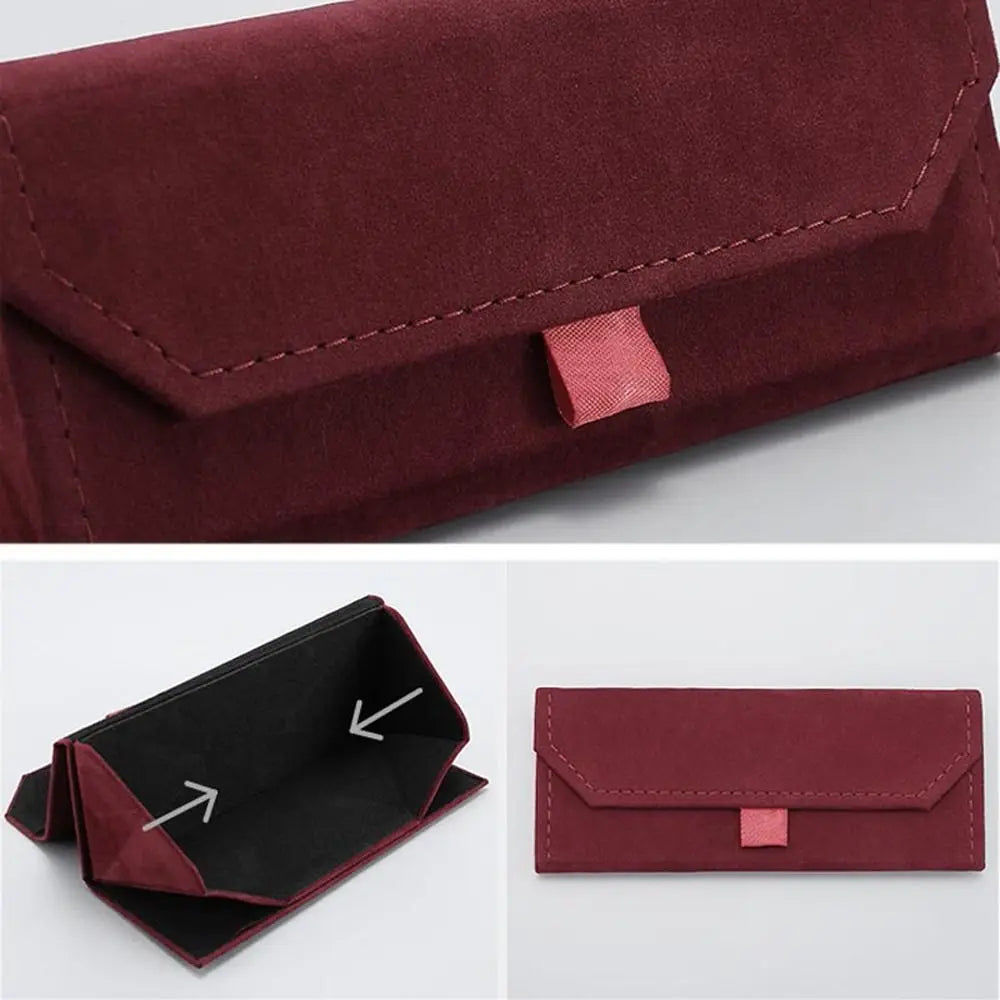 Elegant Eyewear Protector Box Men Foldable Women Sunglasses Pouch Eyewear Protector Case Velvet Glasses Case Eye Glasses Holder