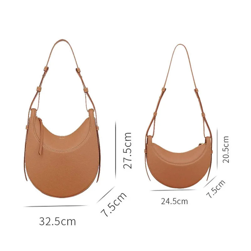 France POL2023 New NUMBER TEN Half-curved Moon Underarm EDITION Shoulder Crossbody Saddle Women's Bag